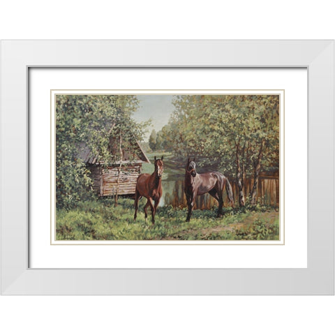 In the Spring White Modern Wood Framed Art Print with Double Matting by Adamov, Alexey