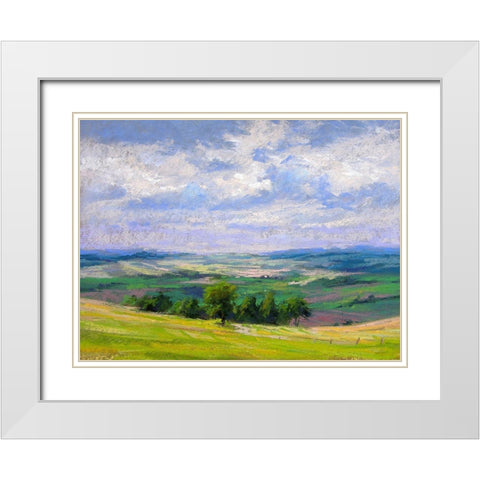 Cloud Shadows II White Modern Wood Framed Art Print with Double Matting by Chaney, Alan