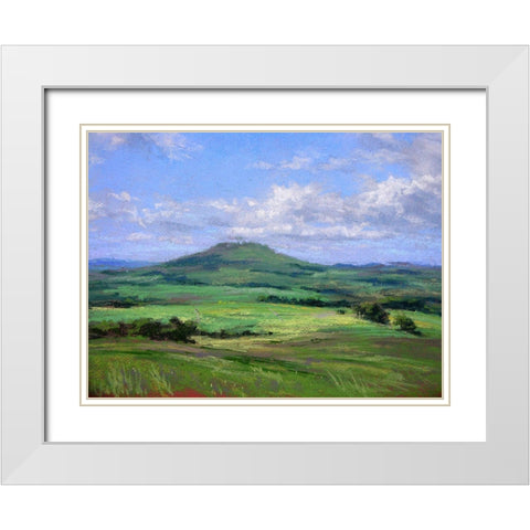 Early Summer White Modern Wood Framed Art Print with Double Matting by Chaney, Alan