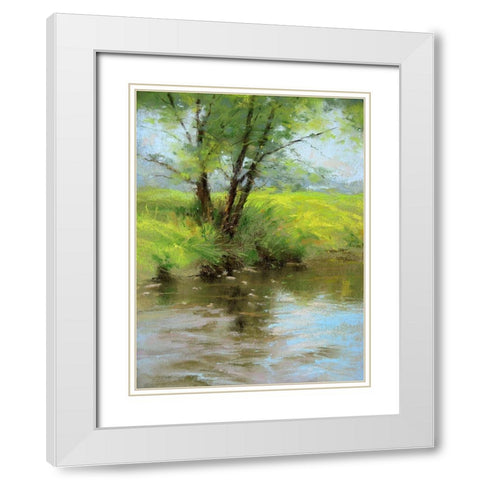 Early Spring White Modern Wood Framed Art Print with Double Matting by Chaney, Alan