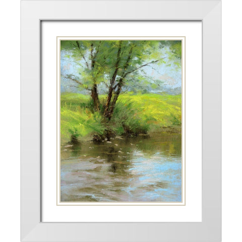 Early Spring White Modern Wood Framed Art Print with Double Matting by Chaney, Alan