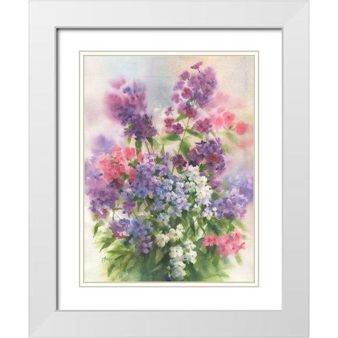 Phlox Smell White Modern Wood Framed Art Print with Double Matting by Besedina, Anastasiia