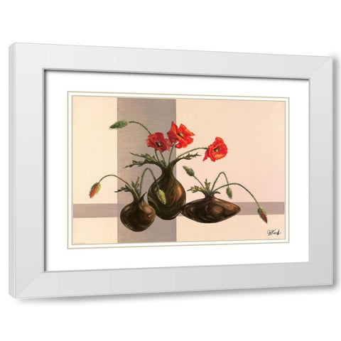 Art Decor VII White Modern Wood Framed Art Print with Double Matting by Krol, Wieslaw