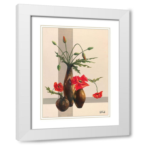 Art Decor VIII White Modern Wood Framed Art Print with Double Matting by Krol, Wieslaw