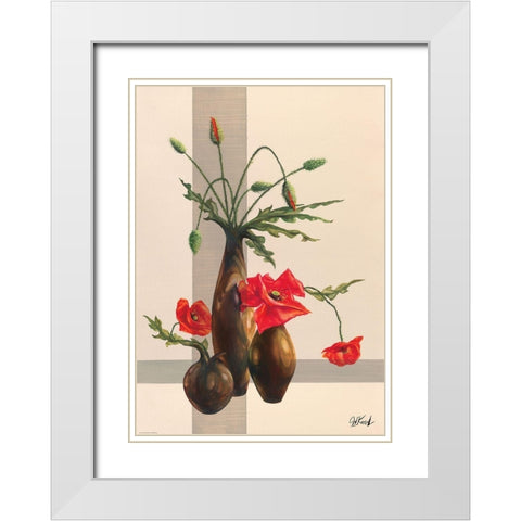 Art Decor VIII White Modern Wood Framed Art Print with Double Matting by Krol, Wieslaw