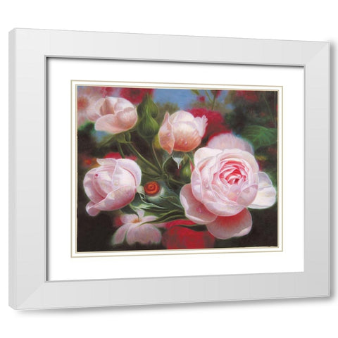 American Flowers VIII White Modern Wood Framed Art Print with Double Matting by Murphy, John
