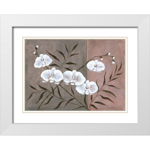 Modern Colours I White Modern Wood Framed Art Print with Double Matting by Dahlke, Izabella
