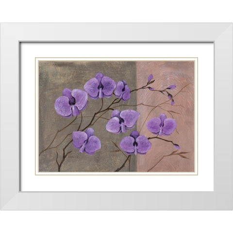 Modern Colours IIII White Modern Wood Framed Art Print with Double Matting by Dahlke, Izabella