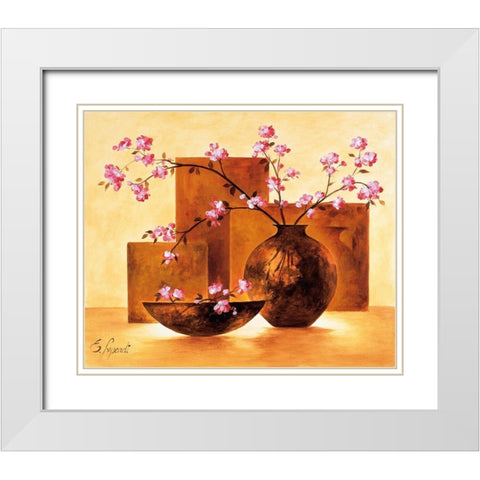 Modern Stillife IV White Modern Wood Framed Art Print with Double Matting by Lopardi, E.