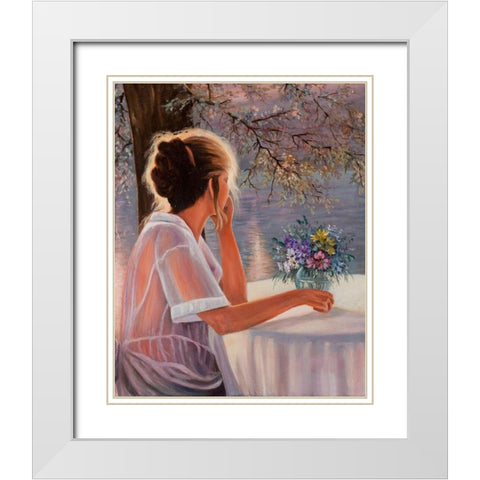 Dreaming about Darling White Modern Wood Framed Art Print with Double Matting by Stepien, Ryszard
