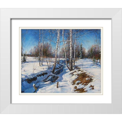 First warm days II White Modern Wood Framed Art Print with Double Matting by Cernov, Ivan