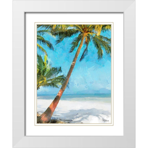 Everyone Loves Palm Trees X White Modern Wood Framed Art Print with Double Matting by Medeiros, Celito