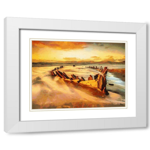 Missing Boat after Century White Modern Wood Framed Art Print with Double Matting by Medeiros, Celito