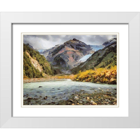 Iceland Trip I White Modern Wood Framed Art Print with Double Matting by Medeiros, Celito