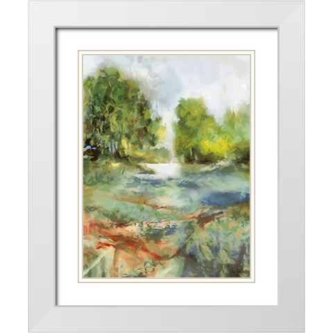 Abstract Landscape II White Modern Wood Framed Art Print with Double Matting by Medeiros, Celito