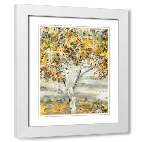 Abstract Landscape IV White Modern Wood Framed Art Print with Double Matting by Medeiros, Celito