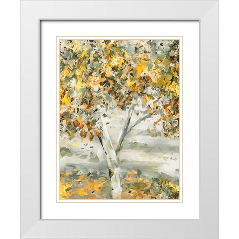Abstract Landscape IV White Modern Wood Framed Art Print with Double Matting by Medeiros, Celito