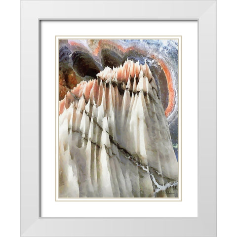 Painted Mountains XI White Modern Wood Framed Art Print with Double Matting by Medeiros, Celito