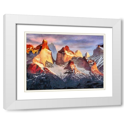 Rocky Nature III White Modern Wood Framed Art Print with Double Matting by Medeiros, Celito