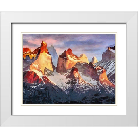 Rocky Nature III White Modern Wood Framed Art Print with Double Matting by Medeiros, Celito