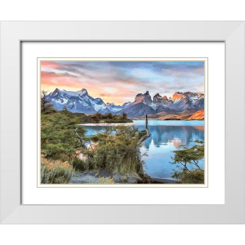 Rocky Nature V White Modern Wood Framed Art Print with Double Matting by Medeiros, Celito