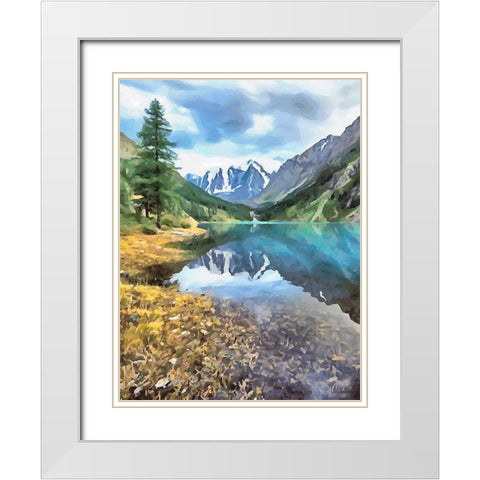 Rocky Nature VI White Modern Wood Framed Art Print with Double Matting by Medeiros, Celito