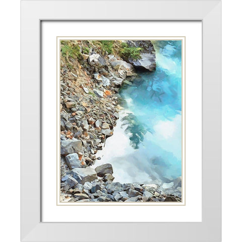 Rocky Nature VII White Modern Wood Framed Art Print with Double Matting by Medeiros, Celito