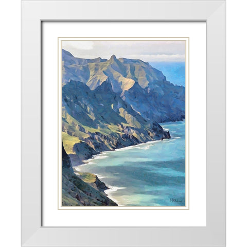 Rocky Nature IX White Modern Wood Framed Art Print with Double Matting by Medeiros, Celito