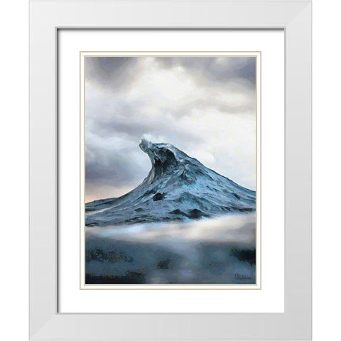 Rocky Nature XI White Modern Wood Framed Art Print with Double Matting by Medeiros, Celito