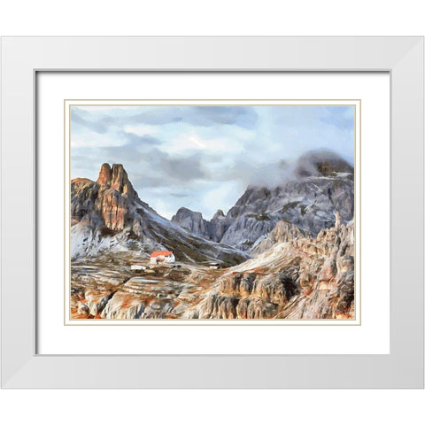 Rocky Nature XVI White Modern Wood Framed Art Print with Double Matting by Medeiros, Celito