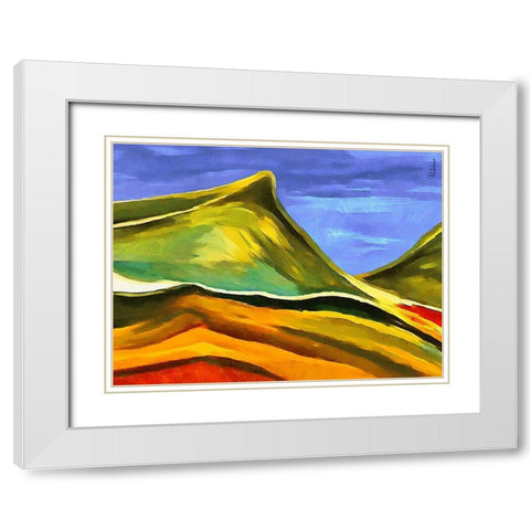 Kandinsky Inspiration I White Modern Wood Framed Art Print with Double Matting by Medeiros, Celito