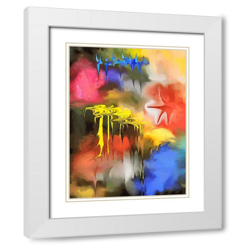 Kandinsky Inspiration IV White Modern Wood Framed Art Print with Double Matting by Medeiros, Celito