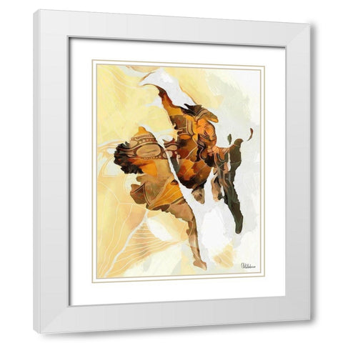 Dance on the Map White Modern Wood Framed Art Print with Double Matting by Medeiros, Celito