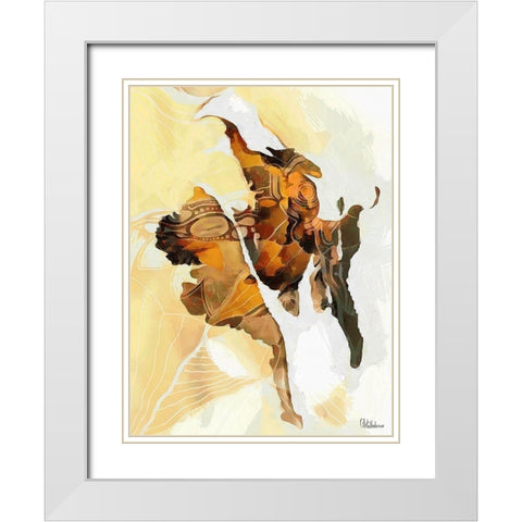 Dance on the Map White Modern Wood Framed Art Print with Double Matting by Medeiros, Celito
