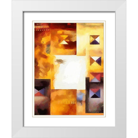 Kandinsky Inspiration XIV White Modern Wood Framed Art Print with Double Matting by Medeiros, Celito