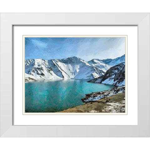 Northern Mountains I White Modern Wood Framed Art Print with Double Matting by Medeiros, Celito