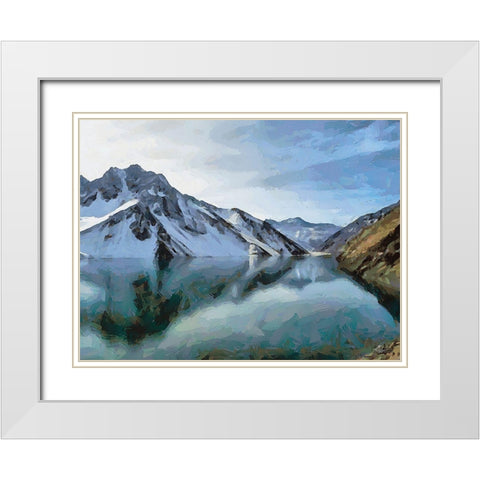 Northern Mountains III White Modern Wood Framed Art Print with Double Matting by Medeiros, Celito