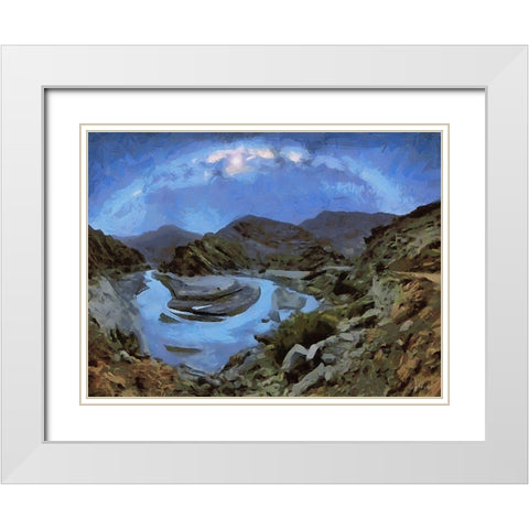 Milky Way VIII White Modern Wood Framed Art Print with Double Matting by Medeiros, Celito