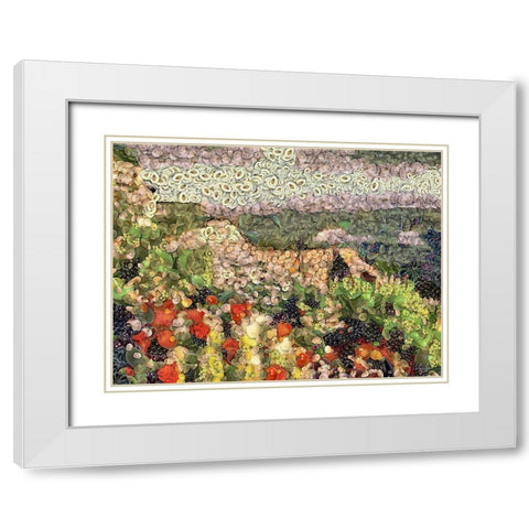 After Ayuhasca VII White Modern Wood Framed Art Print with Double Matting by Medeiros, Celito