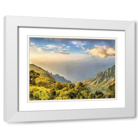 Clouds in the Mountains White Modern Wood Framed Art Print with Double Matting by Medeiros, Celito