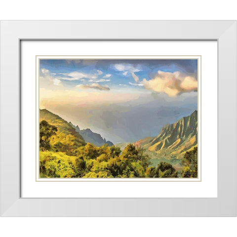 Clouds in the Mountains White Modern Wood Framed Art Print with Double Matting by Medeiros, Celito
