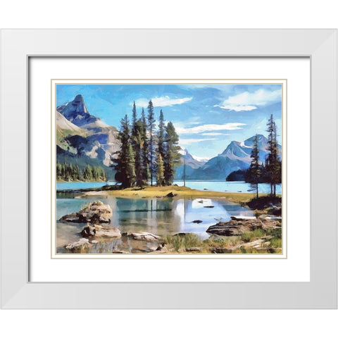 Spirit Island I White Modern Wood Framed Art Print with Double Matting by Medeiros, Celito