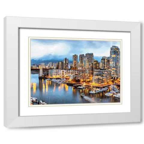Memories of Vancouver I White Modern Wood Framed Art Print with Double Matting by Medeiros, Celito