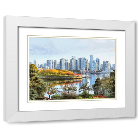 Memories of Vancouver III White Modern Wood Framed Art Print with Double Matting by Medeiros, Celito