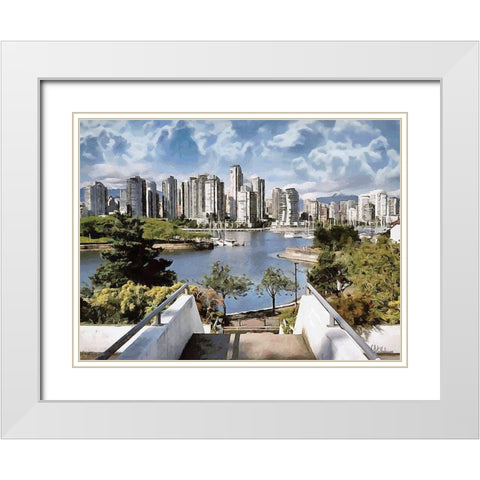 Memories of Vancouver VII White Modern Wood Framed Art Print with Double Matting by Medeiros, Celito
