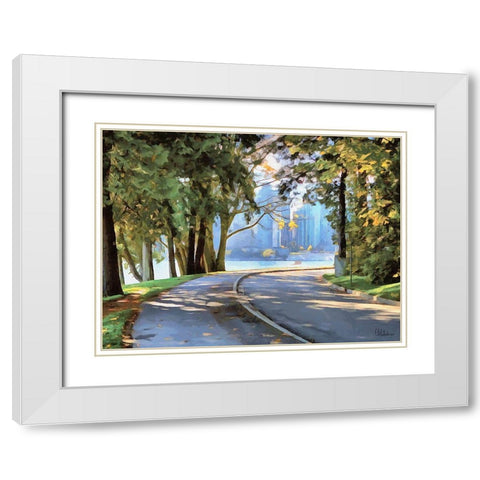 Memories of Vancouver VIII White Modern Wood Framed Art Print with Double Matting by Medeiros, Celito