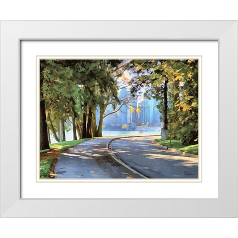 Memories of Vancouver VIII White Modern Wood Framed Art Print with Double Matting by Medeiros, Celito