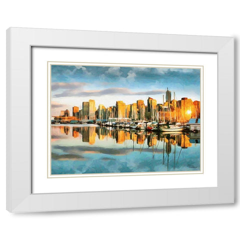 Memories of Vancouver XI White Modern Wood Framed Art Print with Double Matting by Medeiros, Celito