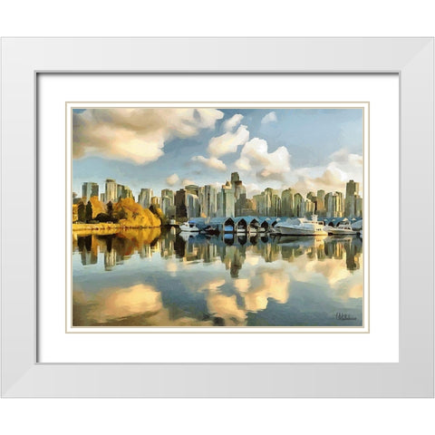 Memories of Vancouver XII White Modern Wood Framed Art Print with Double Matting by Medeiros, Celito