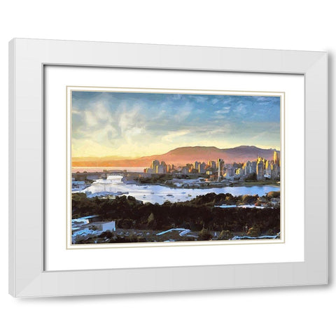 Memories of Vancouver XIII White Modern Wood Framed Art Print with Double Matting by Medeiros, Celito